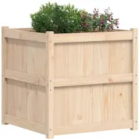vidaXL Plantenbak 70x70x70 cm massief grenenhout