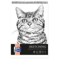 Oxford Schetsboek A3, 50 Vel, Spiraalbinding, Zuurvrij Papier 90 g/m²