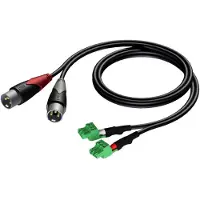 Audac CLA834 Classic 2x terminal block - 2x XLR male 1 meter