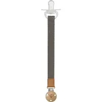 Fresk Speenkoord – 22 cm - Kraamcadeau - Speenketting met Velcro Sluiting - Speenhouder - Fopspeenkoord - Donkergrijs -