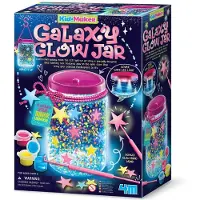 4M Knutselen - Maak Je Galaxy Gloeilantaarn - Led - Glow In The Dark Verf - Sterren - KidzMaker - 5+