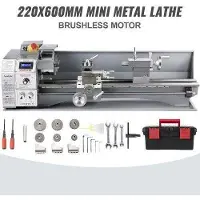 Vevor Mini draaibank 220x600mm Draaibank Metaal 750 W Mini houtdraaibank voor metaalbewerking Draaibank Metaal Nauwkeurig Eenvoudig te gebruiken