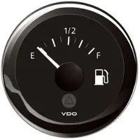 VDO View Line E-f 240-33ohm Dlrb Single Scale Fuel Level Instrument 12-24v Zilver 52 mm