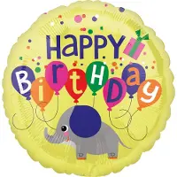 Amscan Folieballon Elephant Birthday 43 Cm Geel