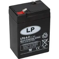 Landport LP6-6.0 VRLA AGM Loodaccu (6V, 6.0 Ah, T1 terminal)