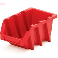 Prosperplast Bineer Serie - Werkplaatsbakken Set - 12 Stuks - Rood - 120x77x60mm