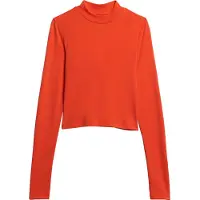 Superdry Dames T-shirt met lange mouwen en open rug oranje (XS), Casual W6011737A