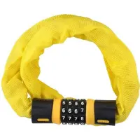 Dunlop Fietsketting Slot met Cijferslot - 90cm - Oranje