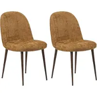 Pole to Pole Eetkamerstoel Egg chenille | chenille goudkleurig 45.5x80x54.5 cm eetkamerstoelen | NADUVI