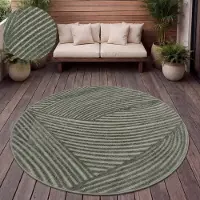 Paco Home Vloerkleed Voor Binnen En Buiten Balkon Terras Scandinavisch Boho Eenkleurig 200 cm Rund