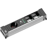 Bachmann POWER FRAME Medium 1x geaard stopcontact 1x USB oplader 2x ABD