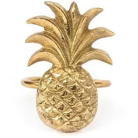 Bazar Bizar The Pineapple Napkin Ring - Gold