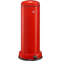 Wesco Big Baseboy Prullenbak met Soft Close | 30 Liter | Metaal - Rood | Pedaalemmer
