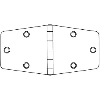 Talamex Scharnier rvs 151x74.5x2mm