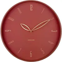 Karlsson Wandklok Petals - Rood - Ø40cm - Wandklok Scandinavisch