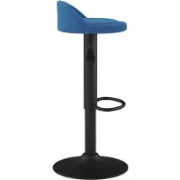 vidaXL Barkruk fluweel blauw