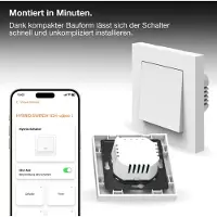 Osram SMART+ WiFi enkele wandschakelaar, 230 V, wit, mat, wit / opaal, Kunststof