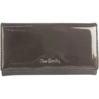 Pierre Cardin PROMO Communie Moederdag Bruiloft - - Luxe Portemonne PROMO! Donker Grijs Mokka - Lakleer - Portemonnaie - Een luxe en origineel cadeau voor haar - HandbagsUniverse - HandbagsUniverse