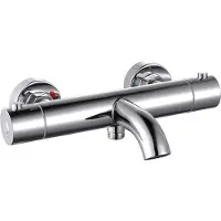 Guido Gusto Thermostatische opbouw badkraan Chroom