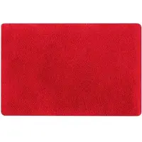 Spirella badkamer vloer kleedje/badmat tapijt - Supersoft - hoogpolig luxe uitvoering - rood - 40 x 60 cm - Microfiber - Anti slip - Sneldrogend