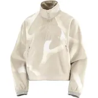 Salomon - Dames fleeces - Chroma Fleece Crop HZ W Silver Cloud voor Dames - Maat M - Beige