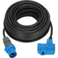 Brennenstuhl Camping CEE verlengkabel CEE-stekker, haakse koppeling | 25m | zwart | H07RN-F 3G2,5 | IP44 | 230V/16A - 1168650525