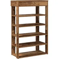 vidaXL Schoenenrek 60x30x98 cm bewerkt hout oud houtkleurig