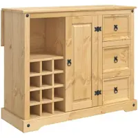 vidaXL Keukenopslag Honingwas 112 x 70 x 91,5 cm Massief grenen