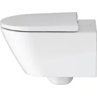 Duravit D-Neo wandtoilet met zitting 37x54x40cm Wit Hoogglans