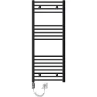 OEM Elektrische badkamerradiator met verwarmingselement 1200W 500x1200 mm antraciet recht met zijaansluiting