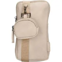 Merkloos Ferro telefoontasje lichttaupe taupe Imitatieleer Tas