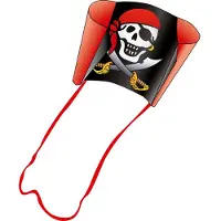 Invento Eenlijnskindervlieger Sleddy Jolly Roger 76 Cm Zwart