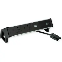 Bachmann DESK2 ALU ZWART 2xUK, 1xUSBC 60W 0,2m GST18 Verenigd Koninkrijk (UK)