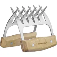 Westmark Vleesklauwen, klauwen voor het scheuren en fijnmaken van vlees, ideaal voor pulled pork, praktische keuken-, barbecue- en barbecue accessoires, roestvrij staal, 2 stuks, 13702260