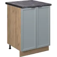 Vicco Keukenonderkast Fame-Line Licht blauw-grijs 60 cm , WB Antraciet, Model 50753