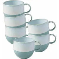 Villeroy & Boch Henkelbecher Perlemor Aqua 290 ml Set van 6