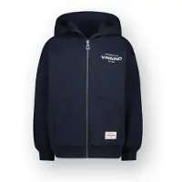 Vingino sweatvest donkerblauw Effen - maat 116 | Vest van