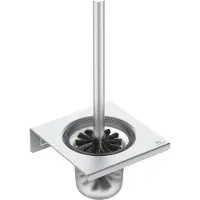 Ideal standard ALU+ - Toiletborstel voor wandmontage met houder, mat glas/zilver BD593SI