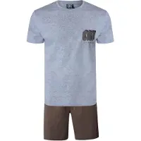 Cr7 - Cristiano Ronaldo Pyjama kort ' Men BASIC ' bruin / grijs gemêleerd