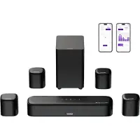 Ultimea - Soundbar met subwoofer - Dolby Atmos - 7.1 soundbar - Home Cinema Systeem - Soundbar voor TV - Zwart