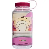 Nalgene Waterfles Wide Mouth 1000ml Clear Stained Glass Sunset