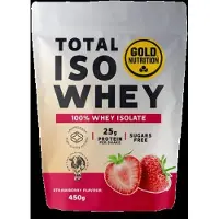 Gold Nutrition Total Iso Whey Strawberry Protein Drink 450g || Maat: Aardbei