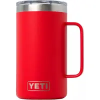 Yeti Rambler Stackable Mug 2.0 24oz Mag Slider Lid, Rescue Red, stapelbare thermosmok met deksel, 710 ml