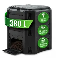 Deuba Compostbak Zwart 380L