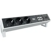 Bachmann DESK2 stekkerdoos 3x geaard contact, 2x CAT6a, 1x HDMI, USB3.0, wit