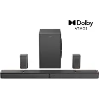 Ultimea 5.1.2-kanaals Dolby Atmos soundbar met 6,5" subwoofer, 2 surround speakers, HDMI eARC, Bluetooth 5.4 en app-bediening