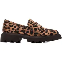 Carmela Dames Leren schoenen 162545 dierenprint (39), Leer, Plat, Geen, Casual 16254505-LEOPARDO