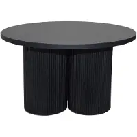 Oviala - Scandinavische ronde salontafel 80 cm donker hout - June