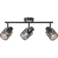 Brilliant Zwarte plafondlamp Bano 3-lichts