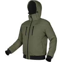 GRUPA TOPEX Werkjas, Kurtka ocieplana z kapturem OUTDOOR zielona rozmiar L (L)